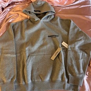 ESSENTIALS HOODIE dark oatmeal medium new with tags